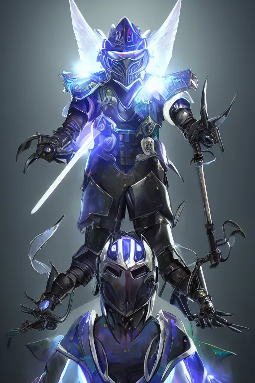 Image similar to helmet armor guardian destiny in witch queen illumination ray tracing hdr fanart arstation by sung choi robot ninja mask and eric pfeiffer and gabriel garza and casper konefal