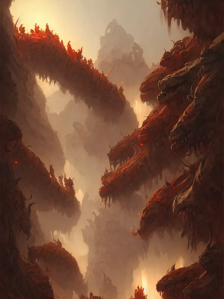 Image similar to cave centipede by bayard wu, anna podedworna, gaston bussiere, greg rutkowski