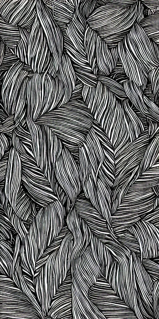 Image similar to abstract simple plant background texture black and white digital painting