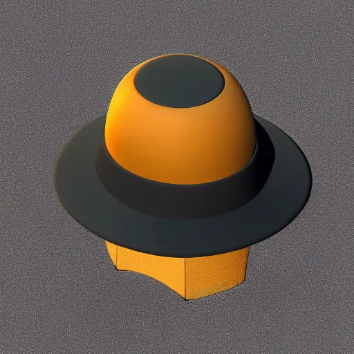 Prompt: isometric rendered 3 d object of hat, centralised, mohamed chahin, blender cycles render ultra detail, no background