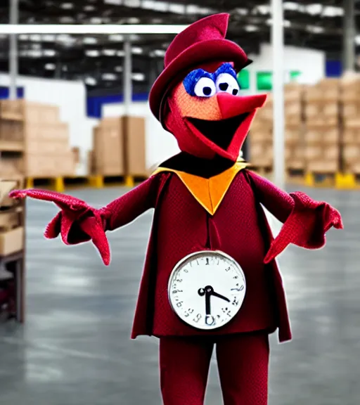 Prompt: count von count working in a warehouse