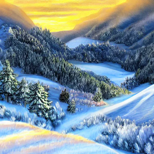 Prompt: snowy Alterac Valley, sceneric wide artwork, digital