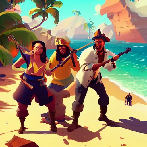 Image similar to painting treasure on sea of thieves game smooth median photoshop filter cutout vector, behance hd by jesper ejsing, by rhads, makoto shinkai and lois van baarle, ilya kuvshinov, rossdraws global illumination