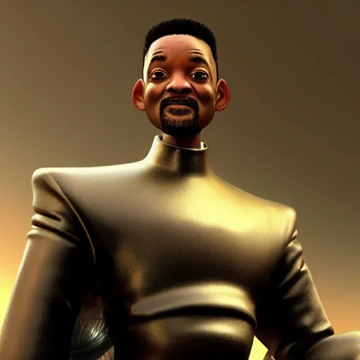 Prompt: will smith as a robot, photorealistic