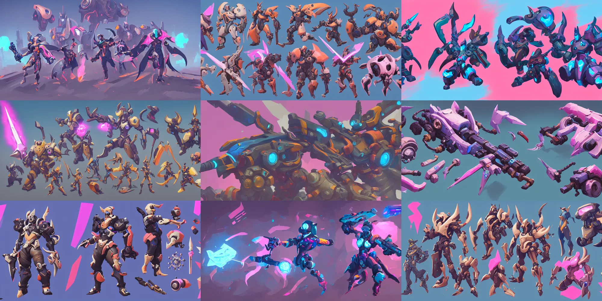 Prompt: game asset of metaverse engine and tech, in gouache detailed paintings, props, stylized, 2 d sprites, kitbash, arcane, overwatch, blue and pink color scheme, 8 k, close up
