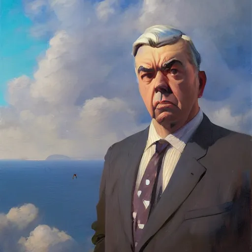 Prompt: greg manchess portrait painting of rene magritte as overwatch character, medium shot, asymmetrical, profile picture, organic painting, sunny day, matte painting, bold shapes, hard edges, street art, trending on artstation, by huang guangjian, gil elvgren, ruan jia, randy vargas, greg rutkowski