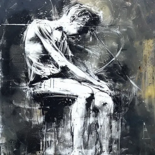 Prompt: The Loneliness of the Cosmic Artist, paint by Guy Denning