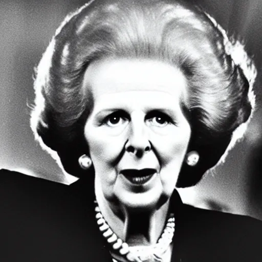 Prompt: the ghost of margaret thatcher flash photograph archive found photograph footage