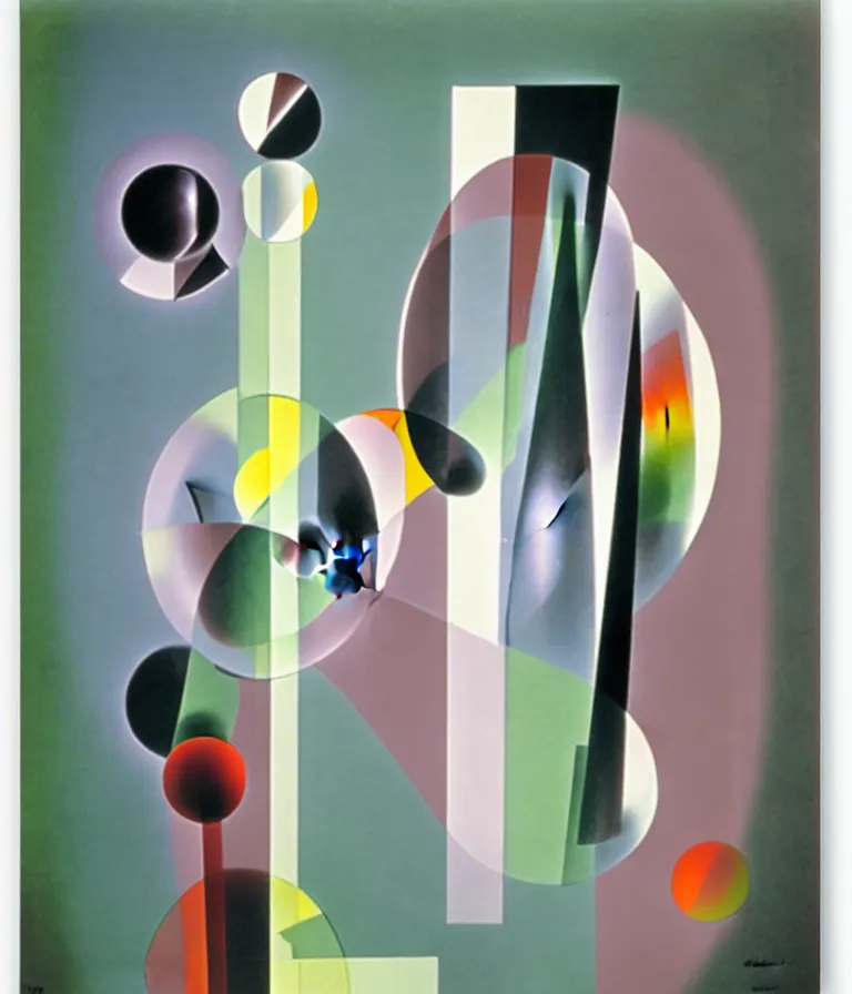 Image similar to statue by laszlo moholy nagy refraction crystal muted colors