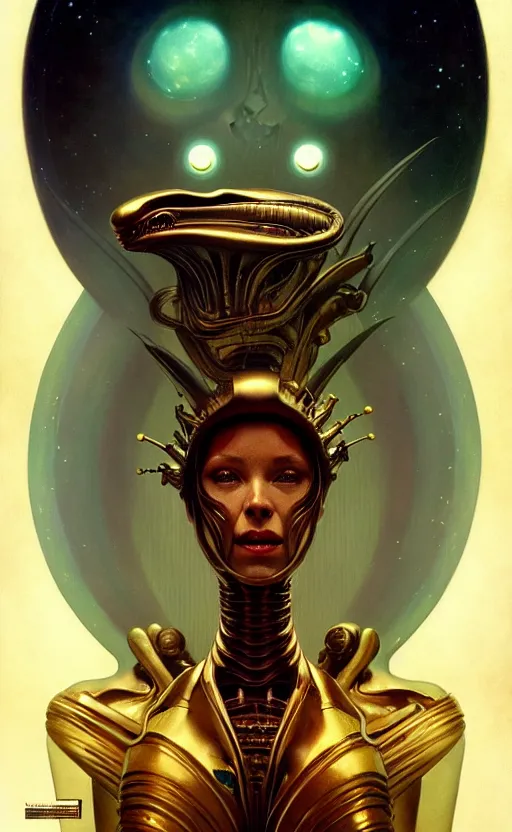 Image similar to exquisite imaginative alien creature poster art, humanoid, gold, movie art, by lucusfilm, weta studio, tom bagshaw, james jean, frank frazetta alphonso mucha, norman rockwell, giu, moebius, 8 k, denoised