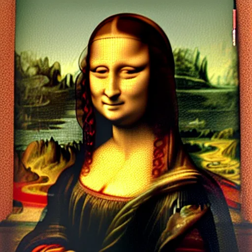 Prompt: Mona Lisa with a beard