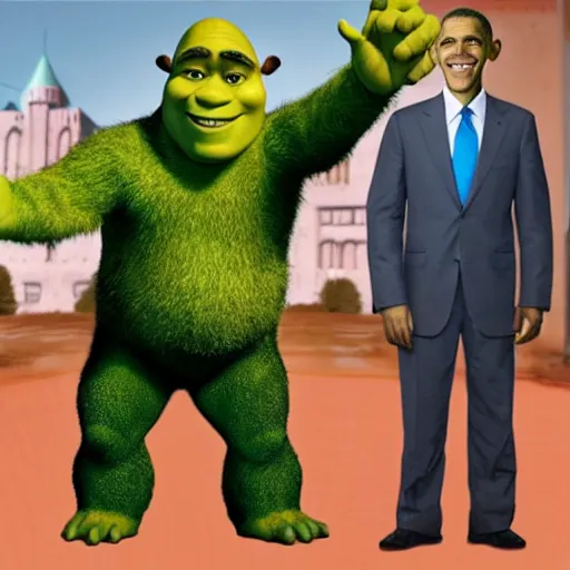 Image similar to Shrek Obama