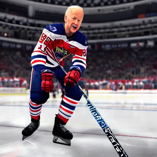 Image similar to joe biden in nhl 2 2, gameplay footage