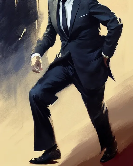 Image similar to rowan atkinson as james bond, suave looking, fine details, realistic shaded lighting poster by greg rutkowski, magali villeneuve, artgerm, jeremy lipkin and michael garmash and rob rey