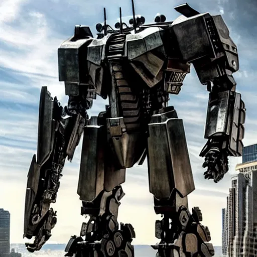 Image similar to cinematic still in real steel movie and westworld and pacific rim movie, one slim full body ornate armored core by fujioka kenki and by mamoru nagano