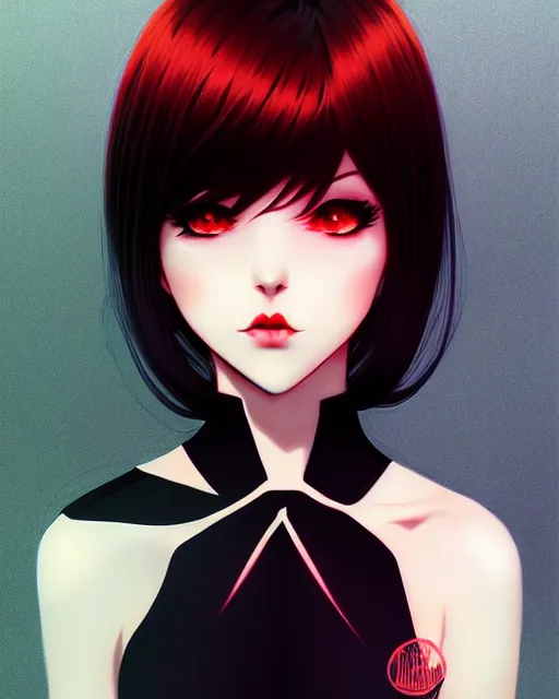 Image similar to a beautiful succubus by ilya kuvshinov