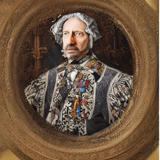 Image similar to Portrait of Lord Benzo, paiting, hyper detailed