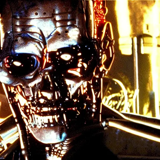 Prompt: film clip from the terminator movie, ultra detail