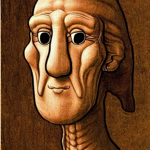Image similar to handsome squidward portrait, leonardo da vinci art style