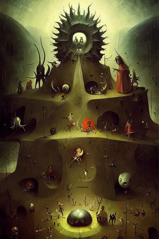 Image similar to hieronymus bosch, greg rutkowski, anna podedworna, painting of the torment nexus