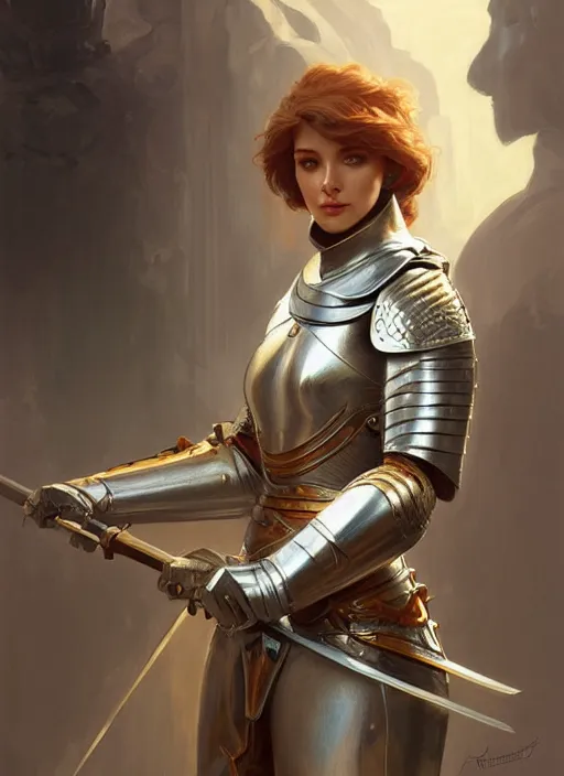 Prompt: a female knight from europe, highly detailed, digital painting, artstation, concept art, wallpaper, smooth, sharp focus, illustration, art by artgerm and greg rutkowski and alphonse mucha