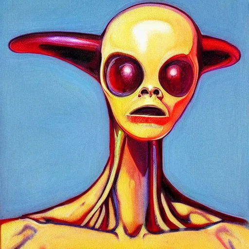 Image similar to alien by wayne thiebaud