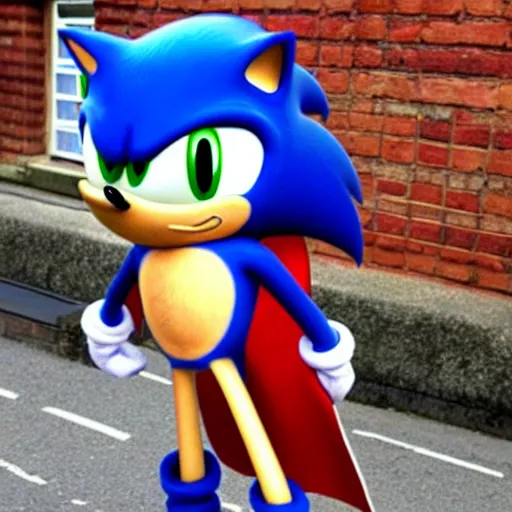 Prompt: Sonic visits London