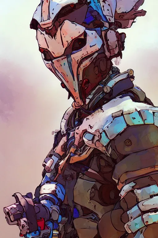 Image similar to combination suit armor aloy horizon forbidden west horizon zero dawn robot ninja mask helmet backpack tribal, art gta 5 comics, official fanart behance hd artstation by jesper ejsing, by rhads, makoto shinkai and lois van baarle, ilya kuvshinov, ossdraws radiating a glowing aura cgi rtx 2 0 2 2