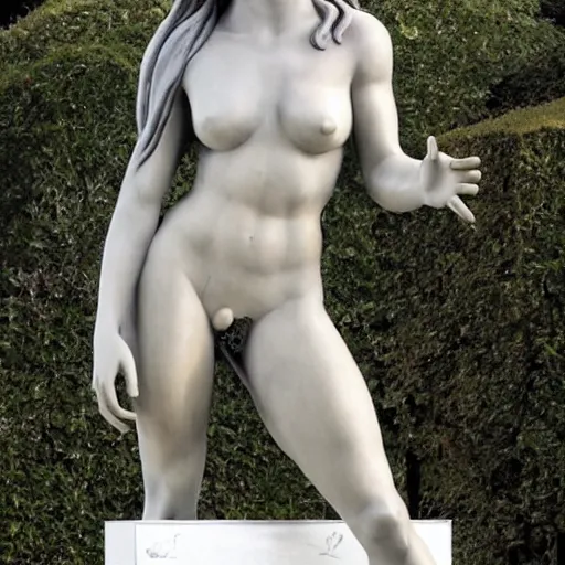 Prompt: a statue of Megan Fox by Michelangelo