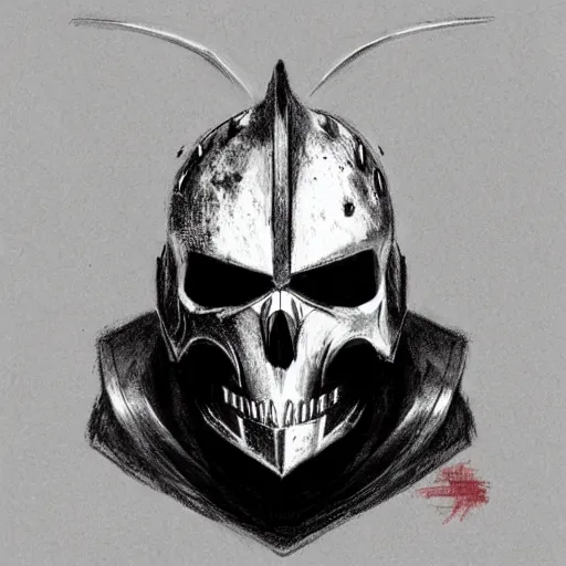 Image similar to crow skull knight helmet, headshot, side elevation, grimdark, fantasy, dark souls, concept art