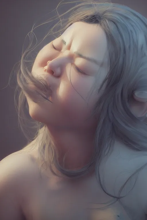 Image similar to a very fat trucker, intricate and soft by miho hirano, ruan jia, yoshitaka amano, wlop, vray render, artstation, deviantart, pinterest, 5 0 0 px models