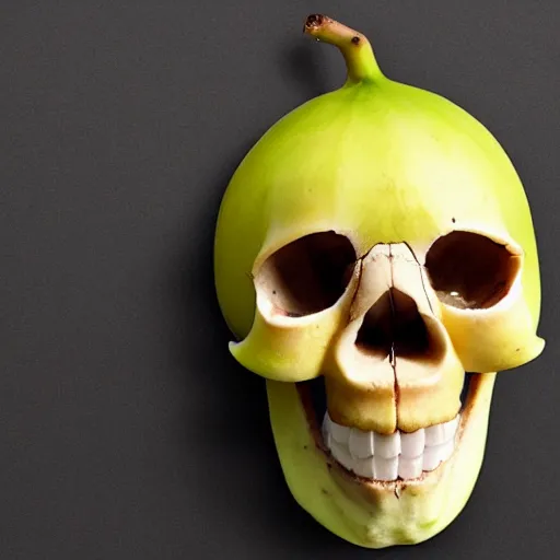 Prompt: a skull made out of bananas, national geographic