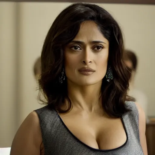 Prompt: salma hayek starring in the movie the ringer