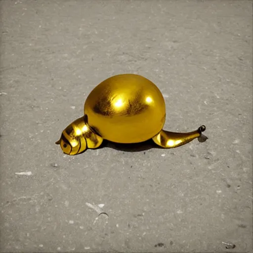 Prompt: golden snail