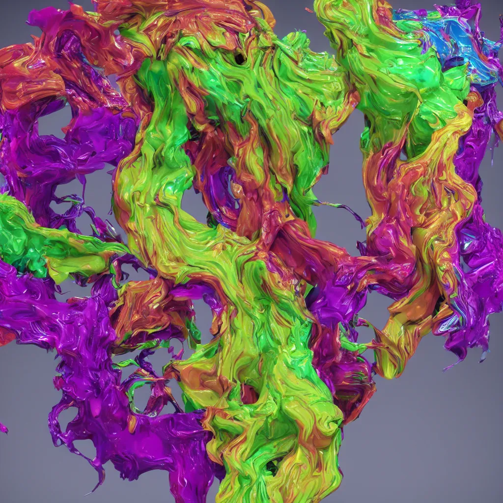 Image similar to painful pleasures by lynda benglis, octane render, colorful, 4 k, 8 k