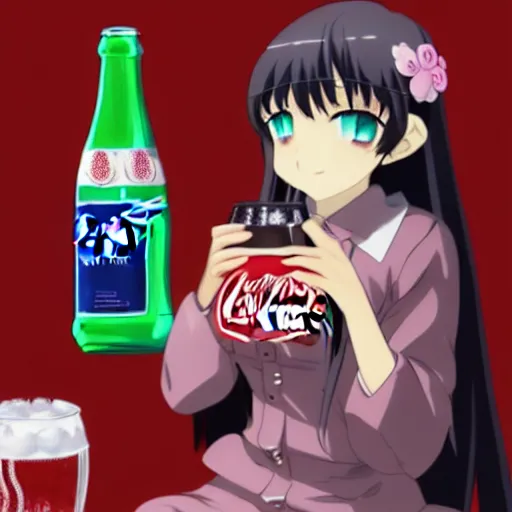 daily dr character with a sprite cranberry #8: even with towa city falling  apart, there's still soda (nsfw) : r/danganronpa