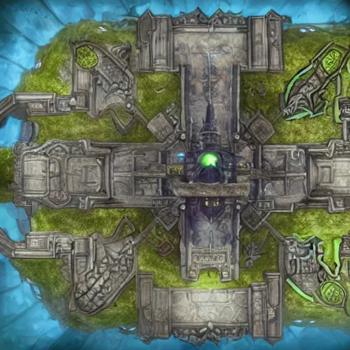 Image similar to the city of Zaun Undercity from League of Legends Arcane