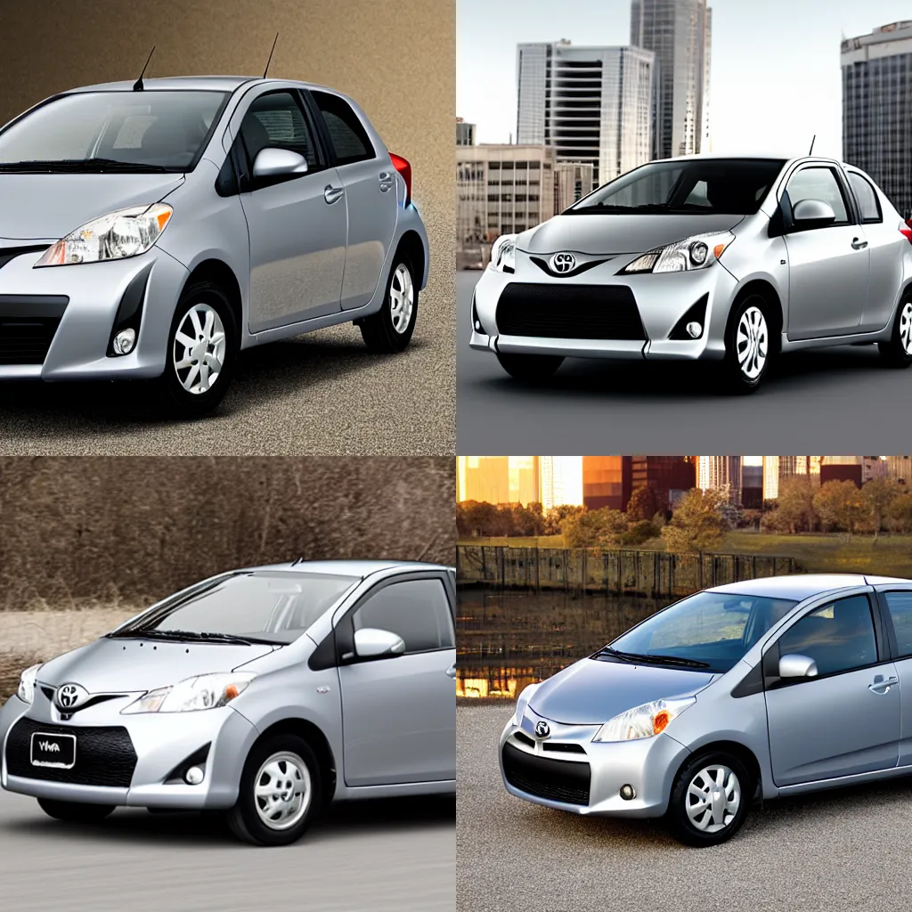 Prompt: a gray 2008 Toyota Yaris