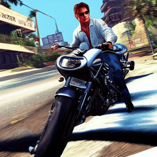 Image similar to “Tom Cruise in GTA V, cover art by Stephen Bliss, Boxart, loadscreen”