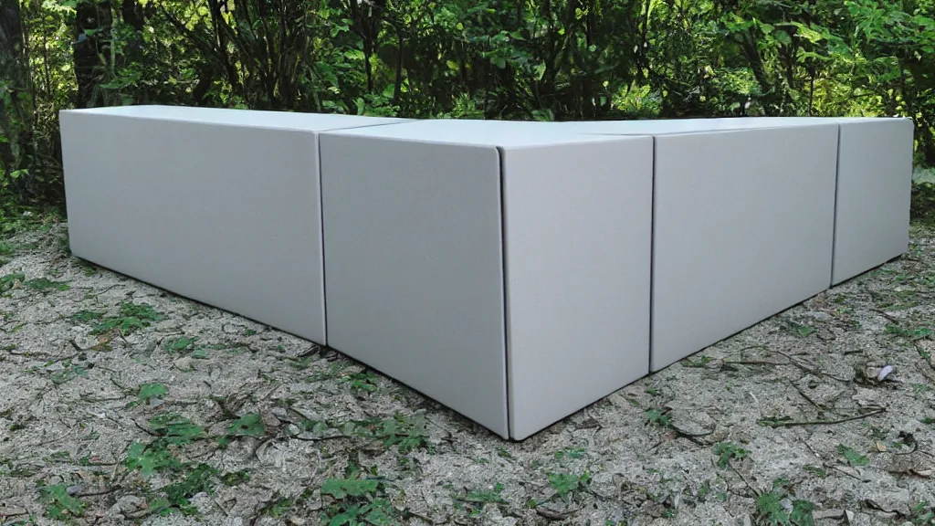 Image similar to postcyberpunk blind credenza cube ( s ) in nature