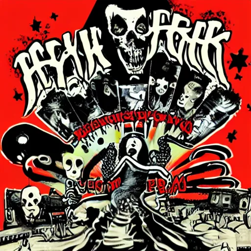 Image similar to psychobilly freakout, album art