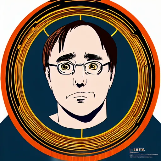 Image similar to Linus Torvalds as a greek god, glowing eyes, modelsociety, radiant skin, huge anime eyes, RTX on, perfect face, directed gaze, intricate, Sony a7R IV, symmetric balance, polarizing filter, Photolab, Lightroom, 4K, Dolby Vision, Photography Award