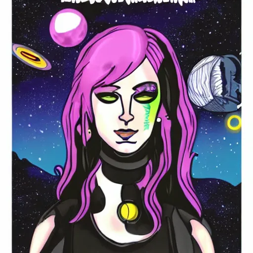 Image similar to space goth