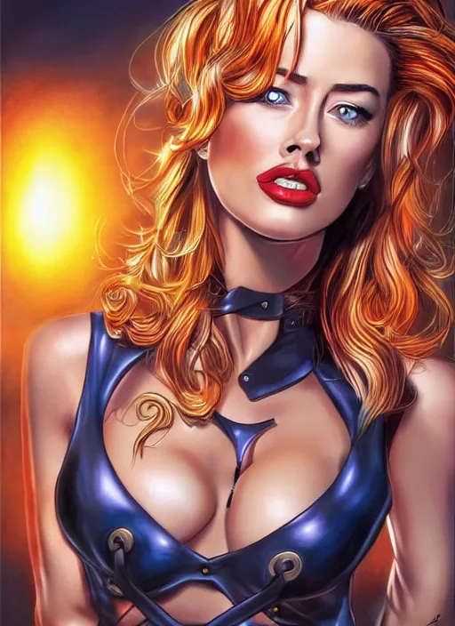 Image similar to amber heard as a bill Ward cartoon, detailed digital art, trending on Artstation