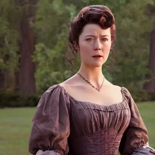 Prompt: film still of mary elizabeth winstead in gone with the wind 2 ( 2 0 3 4 )