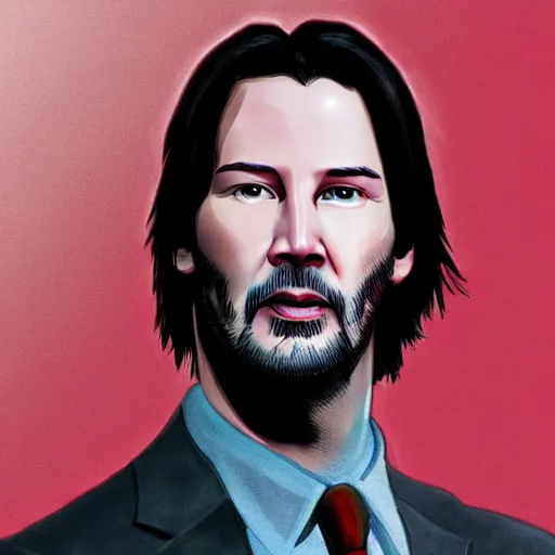 Image similar to young Keanu Reeves illustrated by bijou karman, detailed, 4k