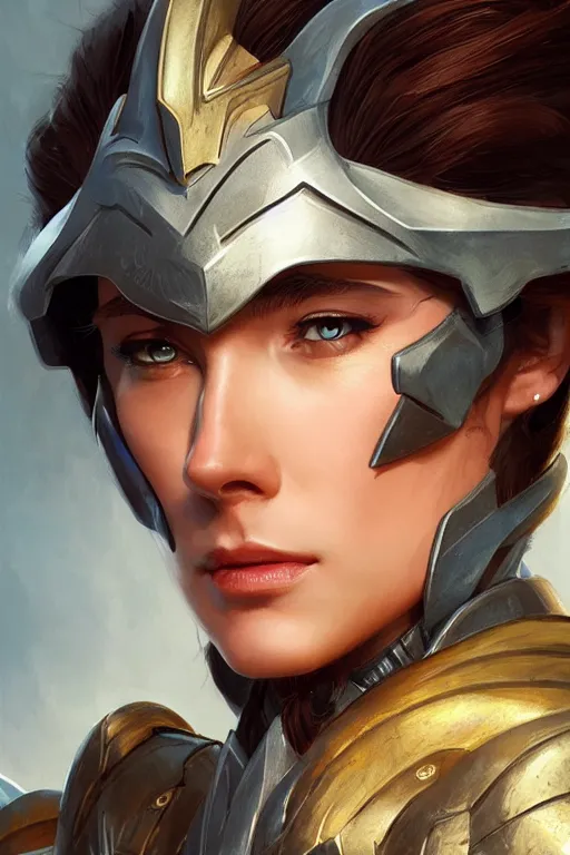 Image similar to amazon valkyrie athena, d & d, fantasy, portrait, highly detailed, headshot, digital painting, trending on artstation, concept art, sharp focus, illustration, art by artgerm and greg rutkowski and magali villeneuve