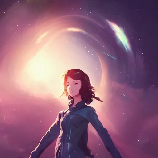 Prompt: beautiful portrait of a camera floating among stars, design by charlie bowater, ross tran, artgerm, and makoto shinkai, highly detailed, soft lighting
