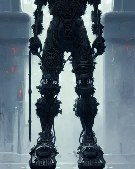 Image similar to a viking cyborg at clapham south tube station, real life skin, intricate, highly detailed, artstation, concept art, smooth, sharp focus, art by artgerm and greg rutkowski