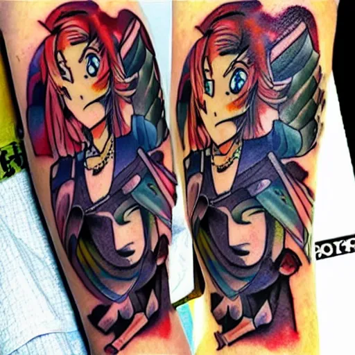 Prompt: anime tattoo